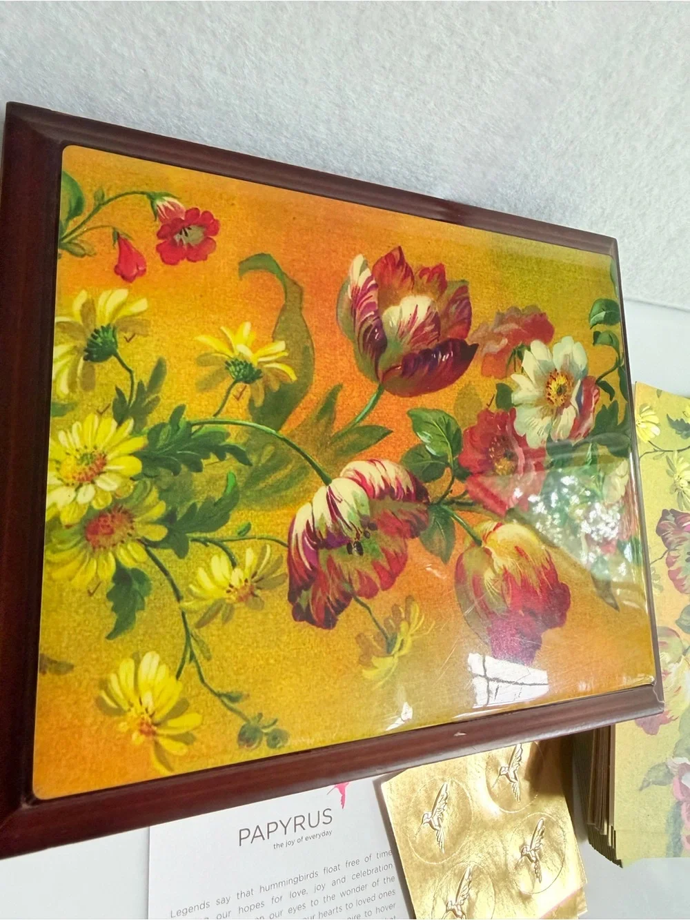 Papyrus Floral Keepsake Box with Cards